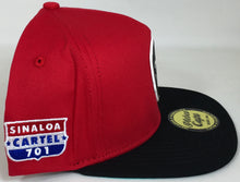 Load image into Gallery viewer, El Chapo Guzman Sinaloa Cartel 701 Red/Black Snap Back Adjustable Brand New !!!
