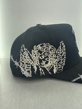 Load image into Gallery viewer, SD black and silver big boss SnapBack hat 🧢
