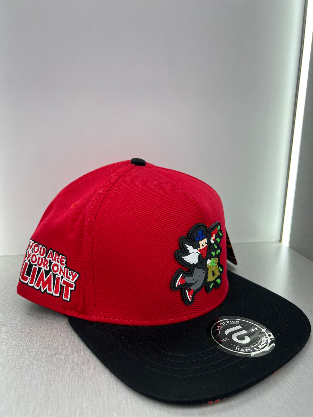 You are your only limit red black snapback hat