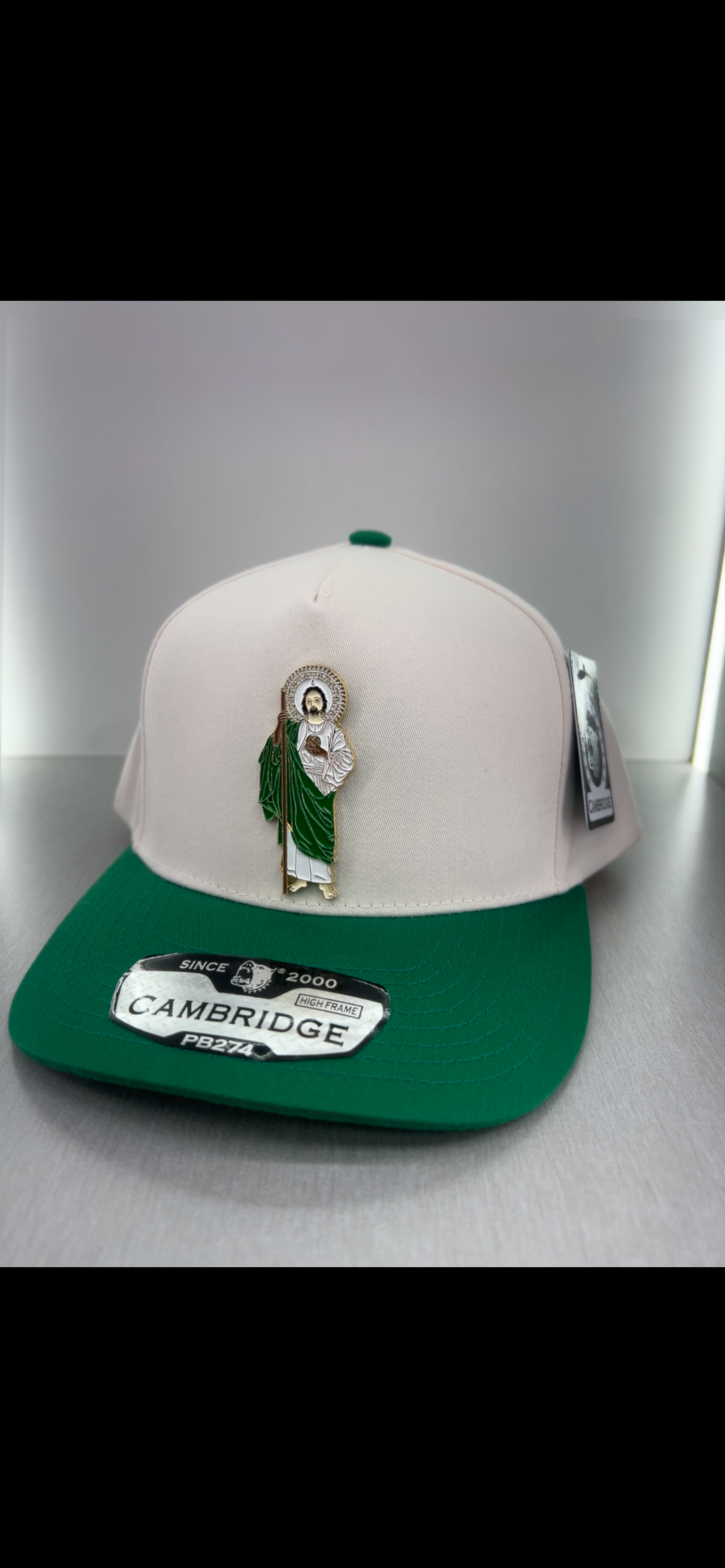San Judas tadeo SnapBack white green SnapBack
