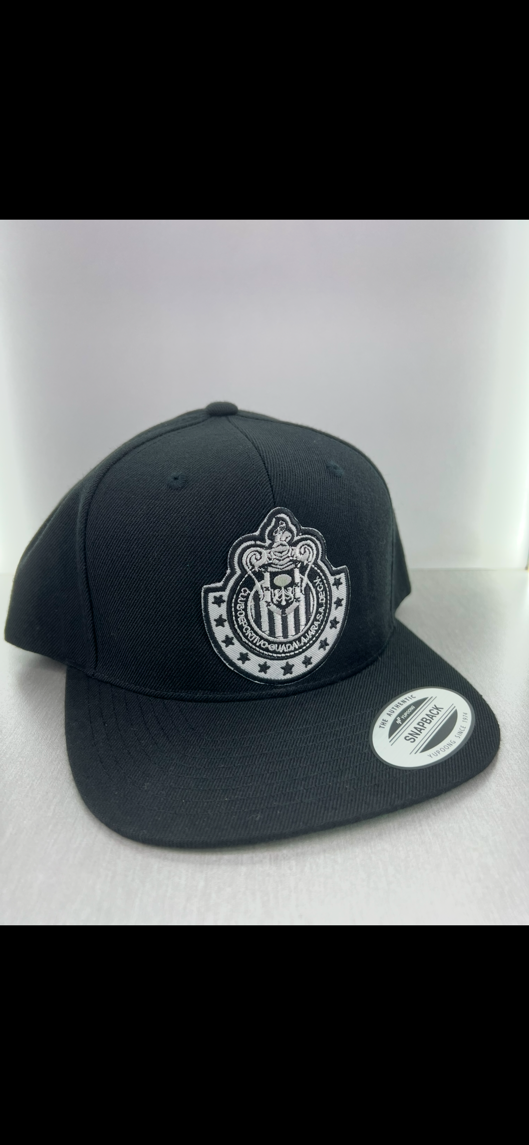 Chivas del Guadalajara black gray logo SnapBack hat