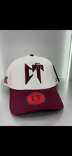 Load image into Gallery viewer, Jc corridos tumbados SnapBack white maroon
