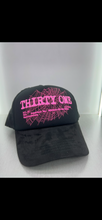 Load image into Gallery viewer, Thirty One hats SnapBack black pink
