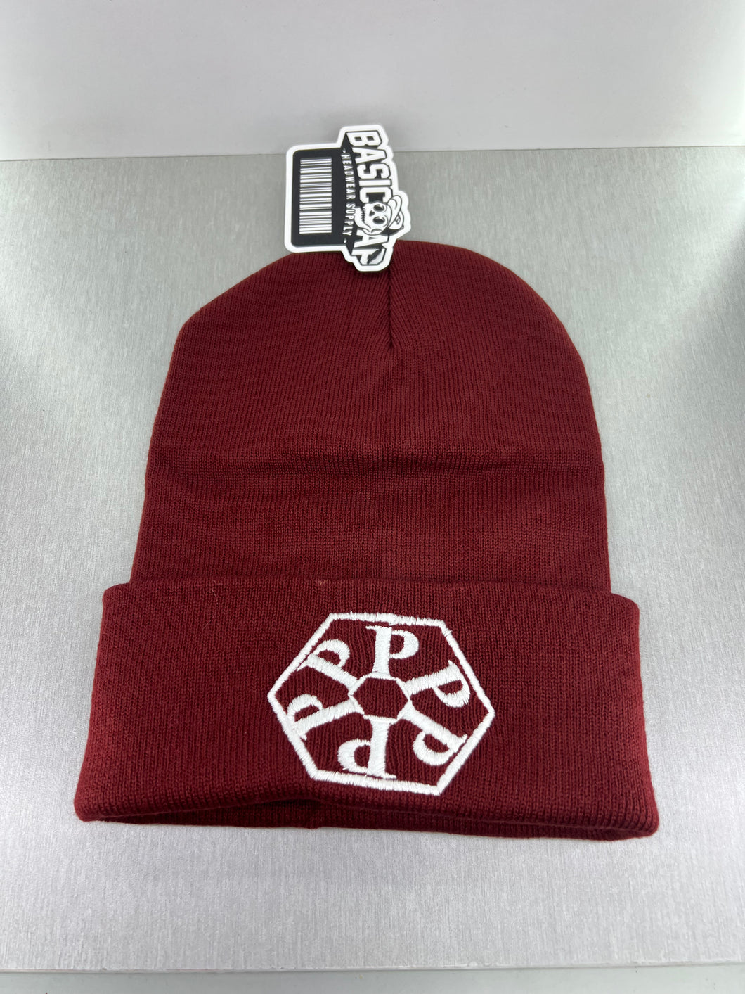 Six 6️⃣ Ps beanie One size fits most Maroon white