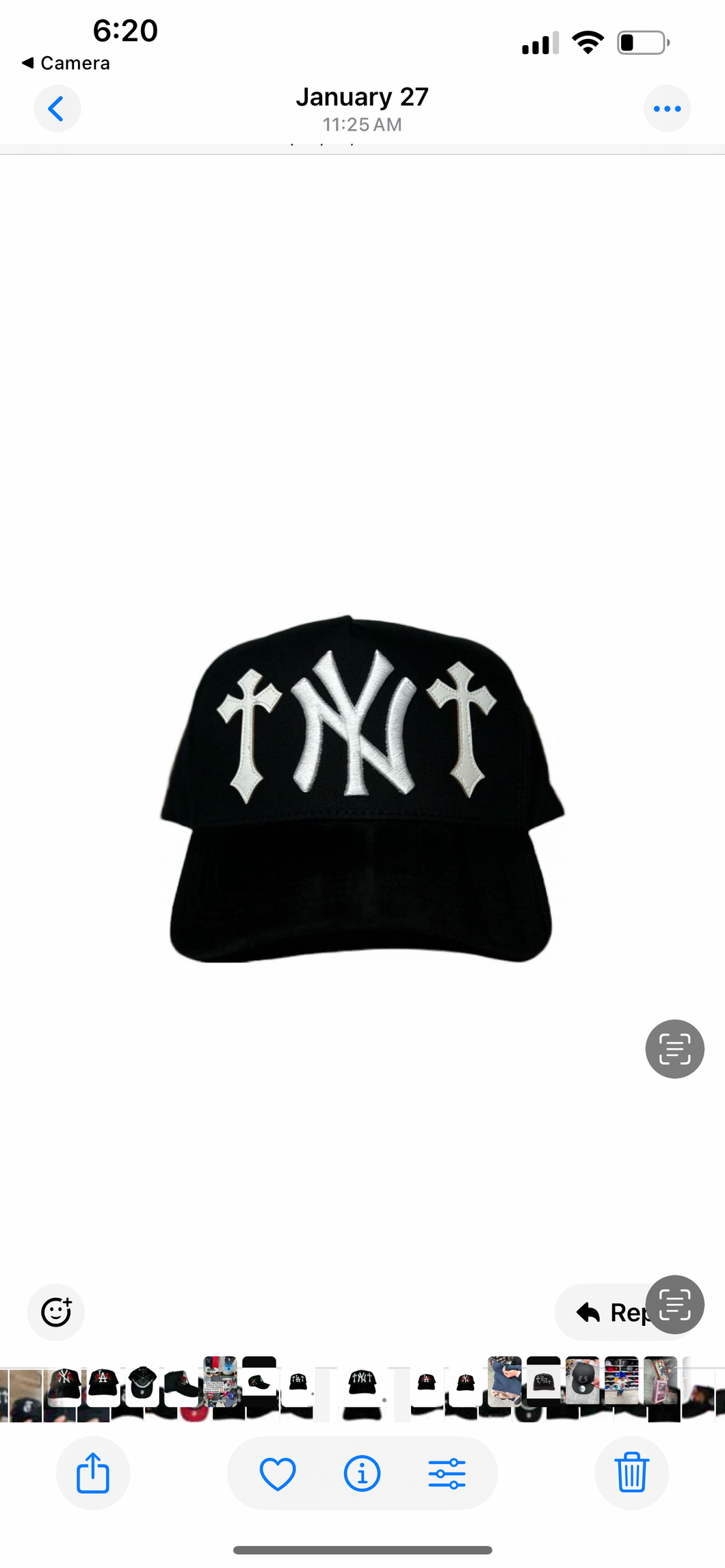 JG Ny cross SnapBack hat