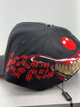 Load image into Gallery viewer, Black red capfans boot SnapBack hat  🧢
