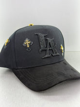 Load image into Gallery viewer, Black and yellow LA with crosses SnapBack bigg boss hat 🧢
