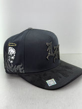 Load image into Gallery viewer, Black la bigg boss SnapBack hat with designs
