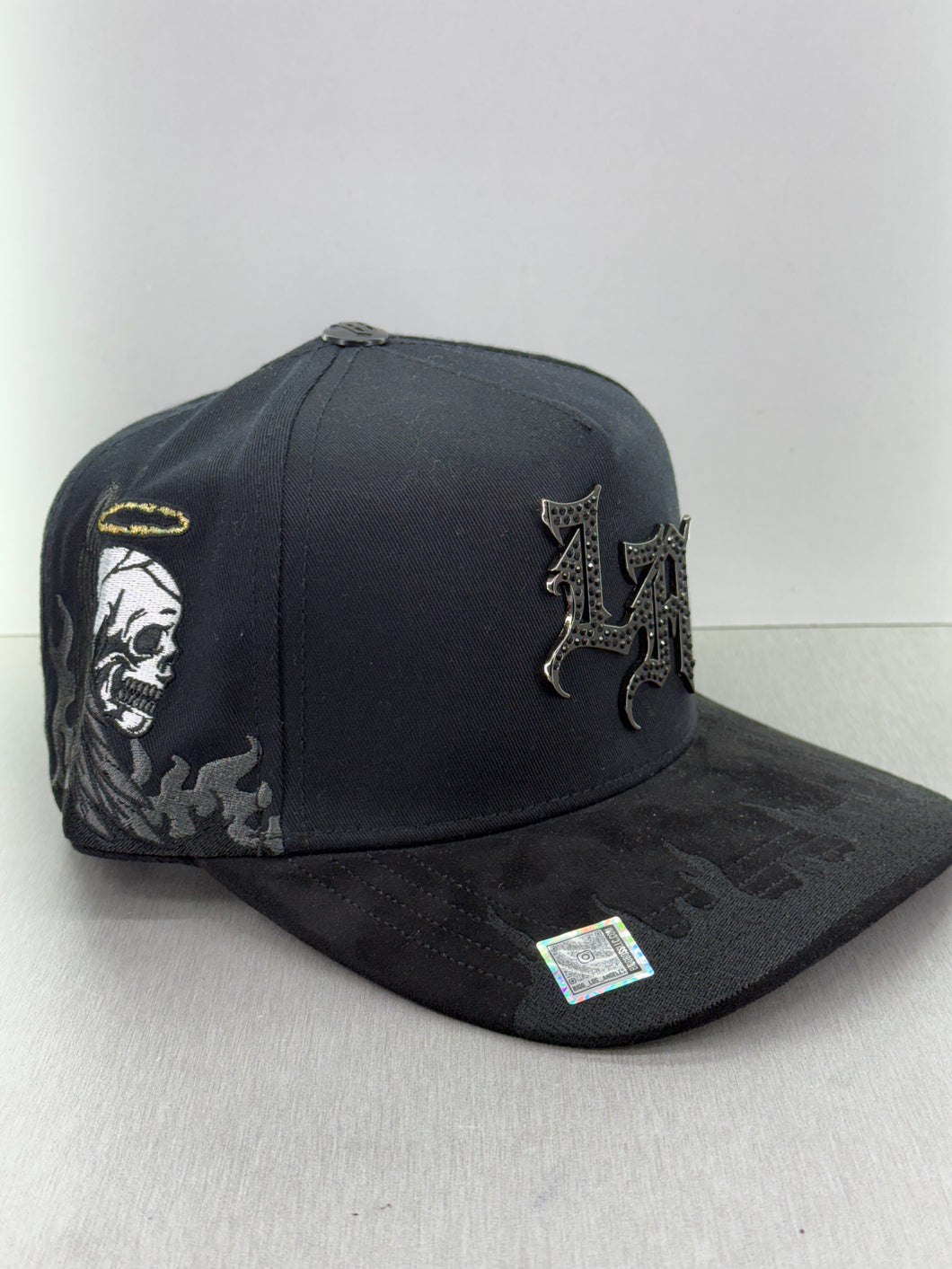 Black la bigg boss SnapBack hat with designs