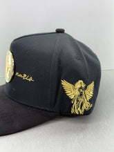 Load image into Gallery viewer, Black and gold centenario SnapBack hat 🧢
