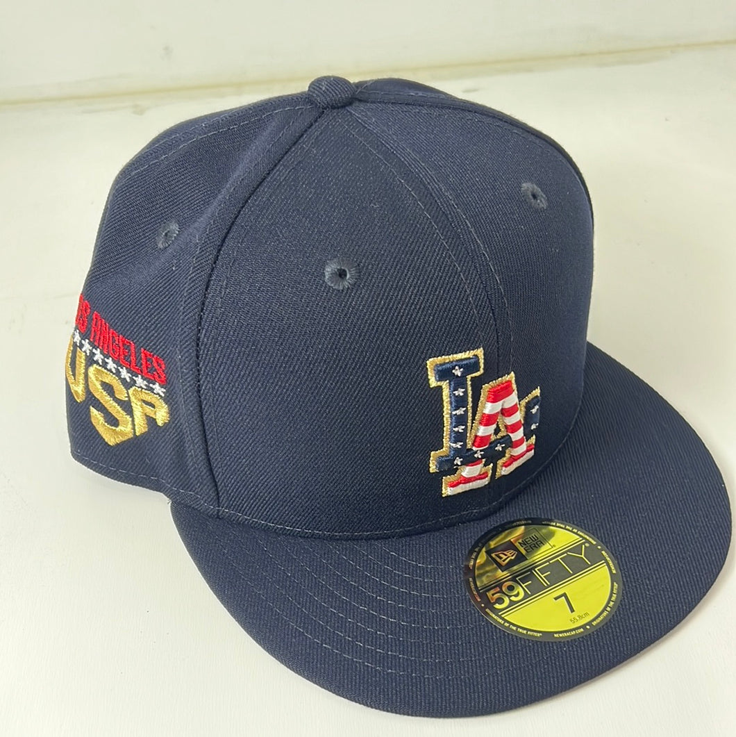 2023 4 Of July New Era Dodgers Fitted Hat 🧢