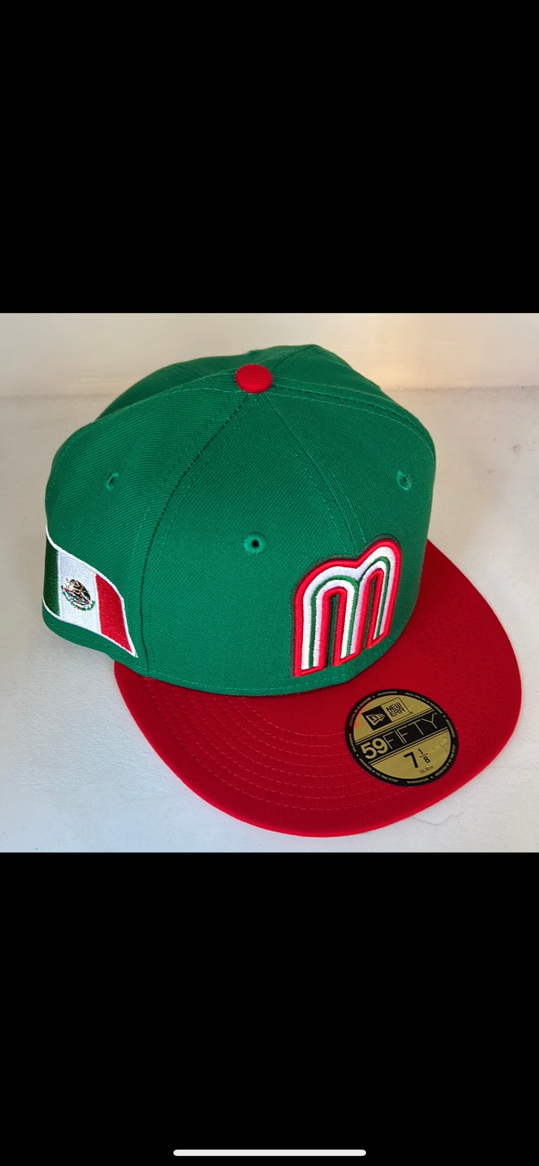Green red mexico new era fitted hat