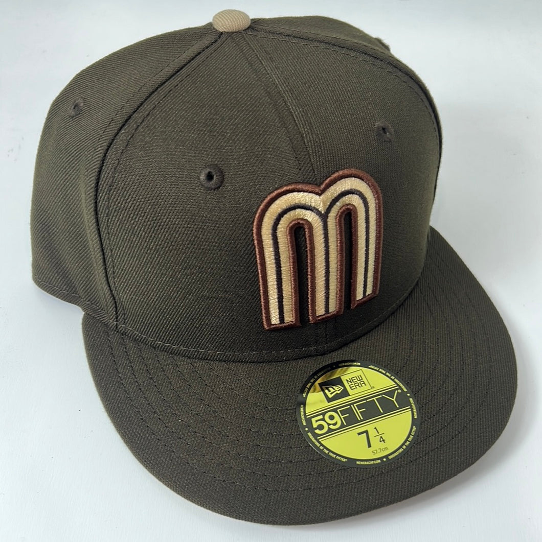 Mexico New Era Fitted Hat 🧢 Brown