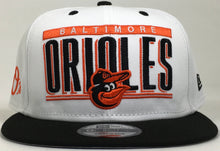 Load image into Gallery viewer, Baltimore Orioles New Era 9FIFTY Adjustable Black/Orange Snap Back Brand New !!!

