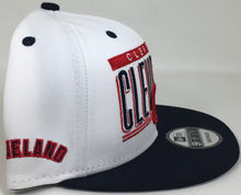 Load image into Gallery viewer, Cleveland New Era 9FIFTY Adjustable Navy Blue/Red Snap Back Brand New !!!
