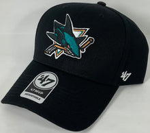 Load image into Gallery viewer, San Jose Sharks Black &#39;47 MVP Adjustable Brand New !!!
