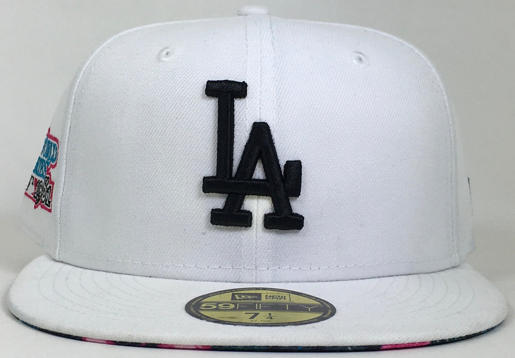 Los Angeles Dodgers World Series 1981 White/Black Floral New Era 59FIFTY Fitted Brand New !!!