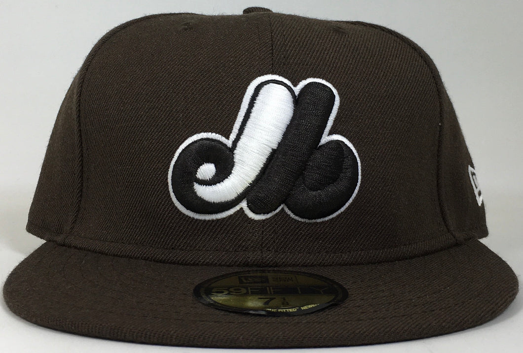 Montreal Expos New Era 59FIFTY Fitted Brown/White Brand New Ships Now !!!