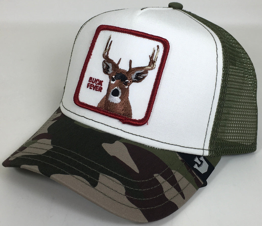 Buck Fever Goorin Bros Camo/White Snap Back Adjustable Brand New Ships Now !!!