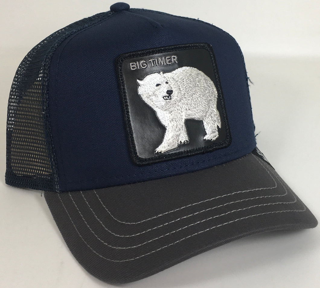 Big Timer Goorin Bros Blue/Gray Snap Back Adjustable Brand New Ships Now !!!