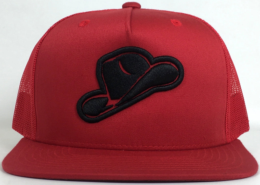 Sombrero/Cowboy Hat Red/Black Trucker Hat Brand New Ships Now !!!