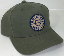 Load image into Gallery viewer, Brixton MFG. CO Snap Back Adjustable Olive Green Brand New Ships now !!!
