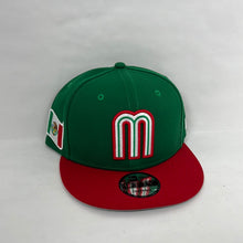 Load image into Gallery viewer, Mexico 🇲🇽 new era snapback green red  hat 🧢
