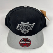 Load image into Gallery viewer, American Needle Los Angeles kings snapback hat vintage green bottom
