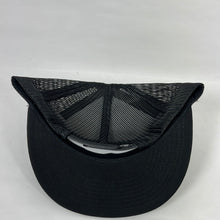 Load image into Gallery viewer, Yupoong Trucker Snapback Hat 🧢 Blank Black Hat
