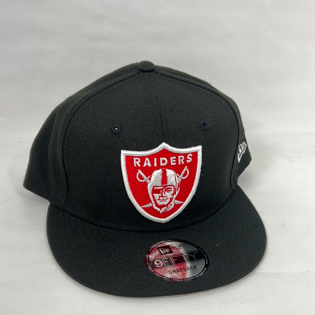Raiders Snapback Hat 🧢 New Era Gray Bottom Black Red Logo