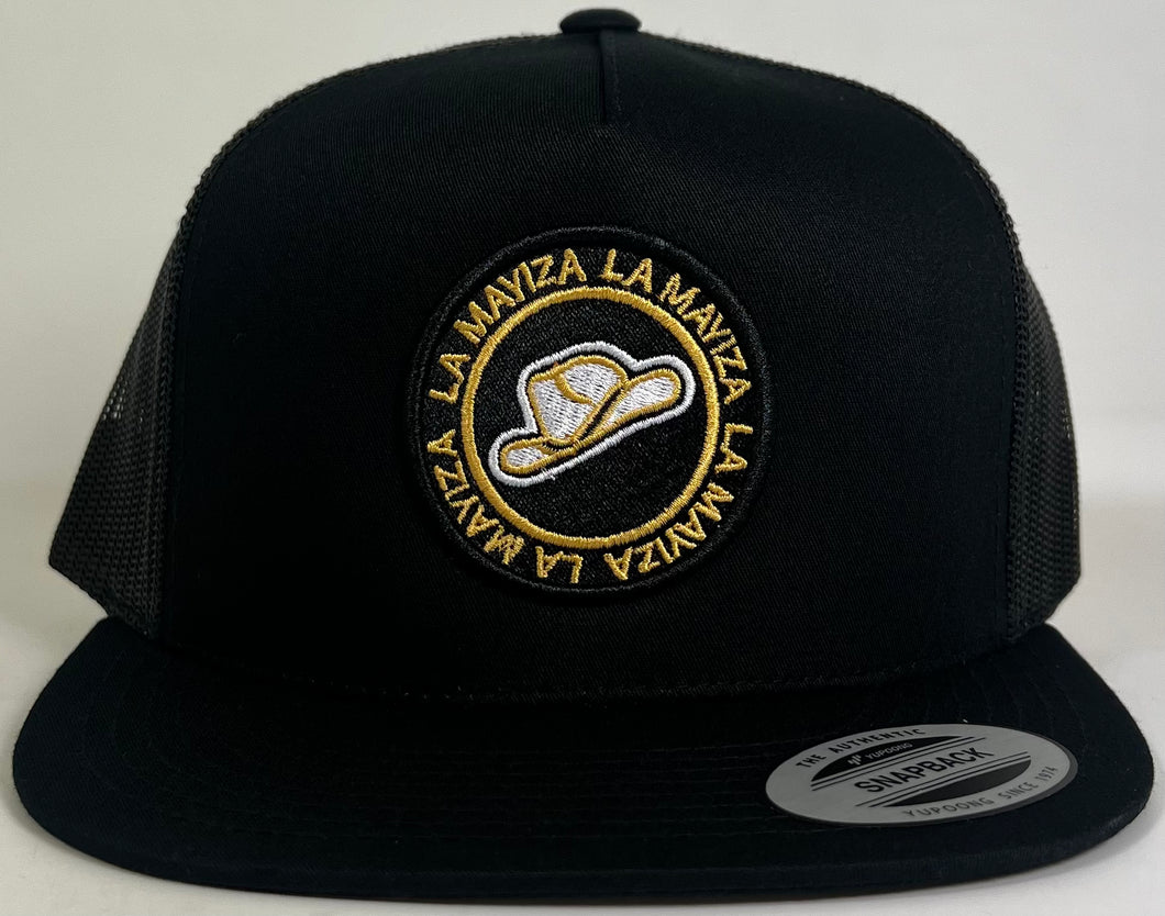 La Mayiza Black/Gold Snap back Trucker Hat Brand New Ships Now !!!