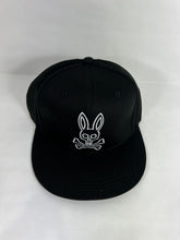 Load image into Gallery viewer, Psycho bunny 🐰 snapback hat black white
