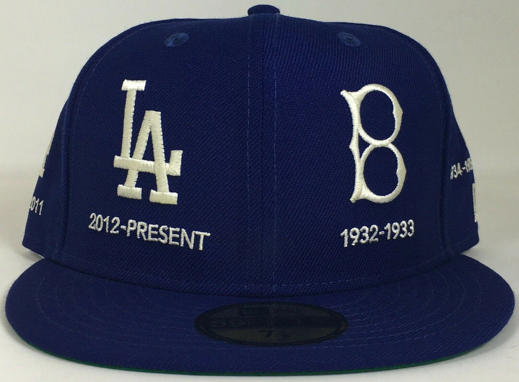 Los Angeles/Boston Dodgers New Era 59FIFTY Fitted 2012-Present 1933-1933 New !
