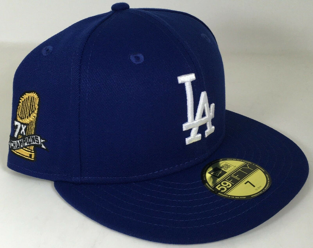 Los Angeles Dodgers 7X Champions 59FIFTY Fitted Classic Blue/White New !!!