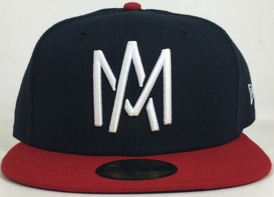 New Era Aguilas De Mexicali Navy Blue/Red Fitted Hat 59FIFTY Mexican Baseball !