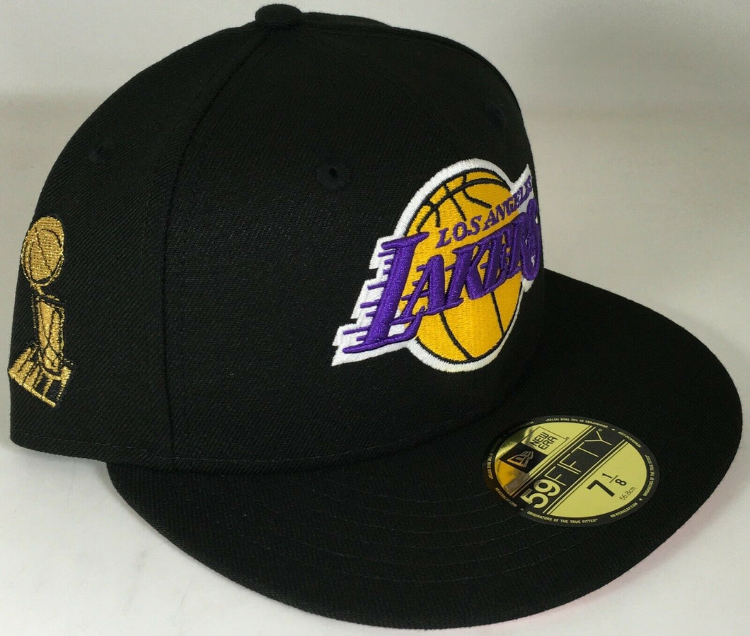 Los Angeles Lakers New Era 59FIFTY 2020 Champions Fitted Pink Under brim New !!