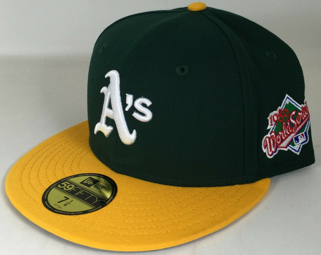 Oakland Athletics 59FIFTY New Era Fitted World Series 1989 Brand New Ships Now !